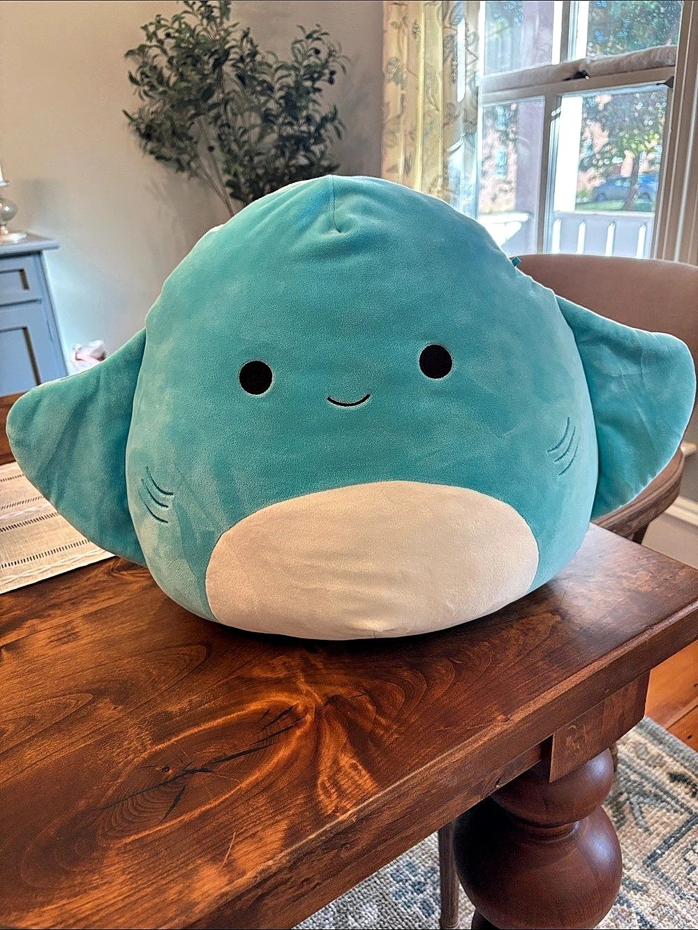 Squishmallows King the Stingray Plush Green & White Polka Dot